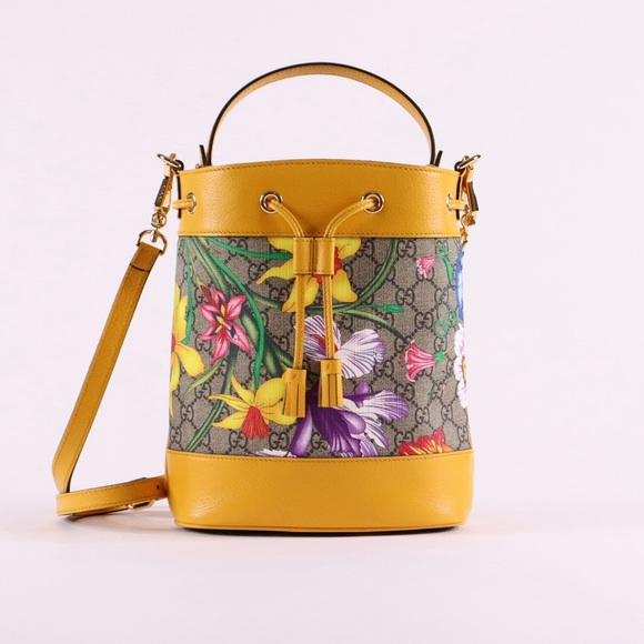 Gucci Handbags - Gucci Ophidia Flora Bucket Bag